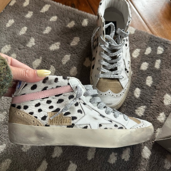 Golden Goose Midstar Animal Print Sneakers - Picture 1 of 14